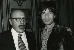 Ahmet Ertegün and Mick Jagger. (Courtesy of Jean Pigozzi)