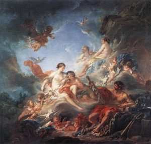 Vulcan Presenting Venus with Arms for Aeneas, Boucher