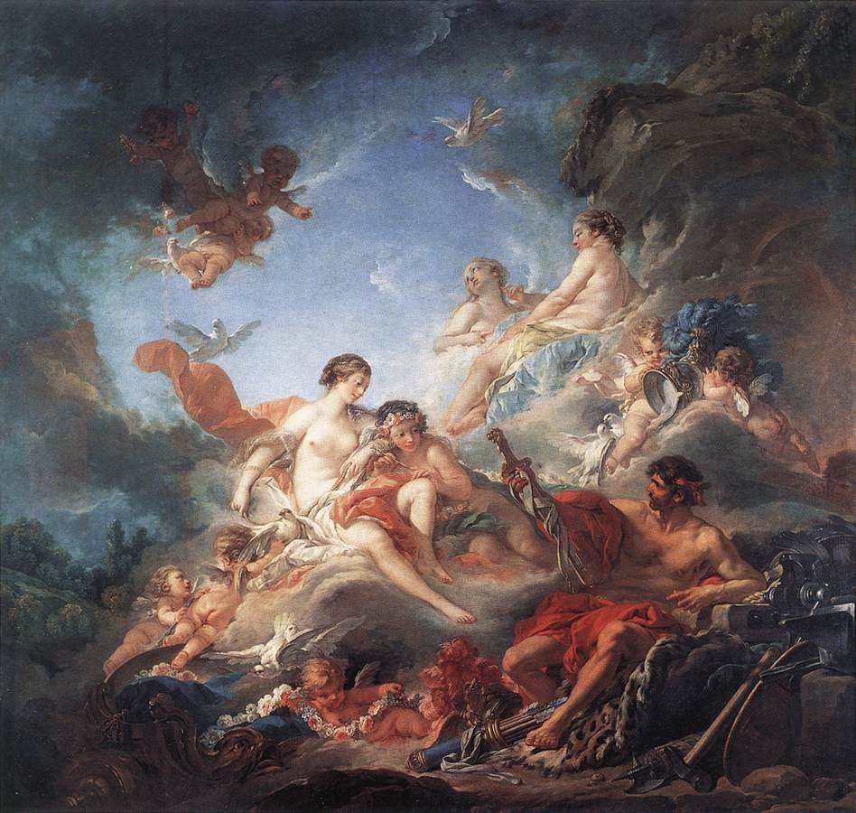 Vulcan Presenting Venus with Arms for Aeneas, Boucher