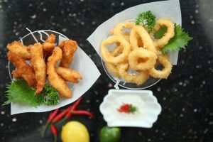 kalamar tava, tavuk fingers