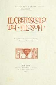 giovanni papini il crepuscolo dei filosofi