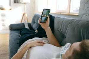 man doing FaceTime