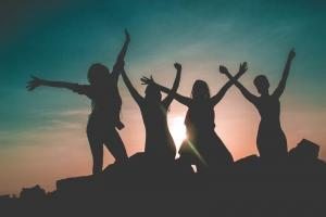 friends sunset