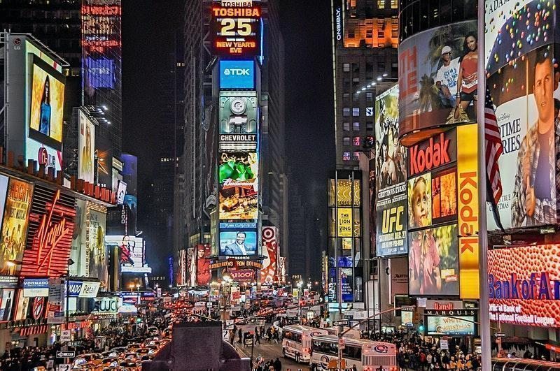 street lights new york advertising