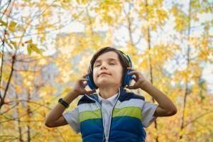 boy listening music