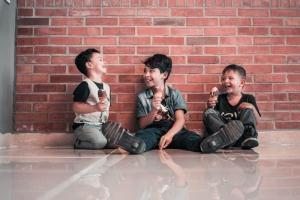boys laughing