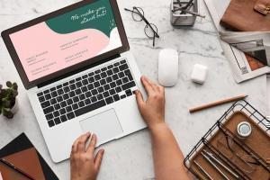 using laptop